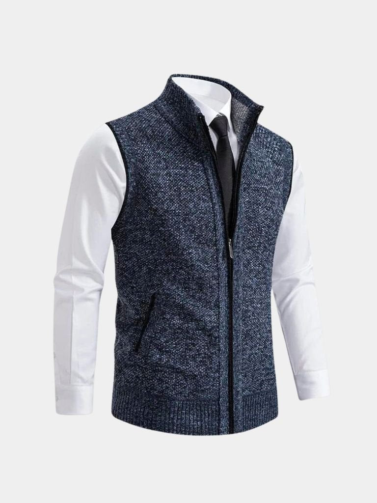 Men’s Knit Sweater – Elegant Full Zip Casual Everyday Knitwear
