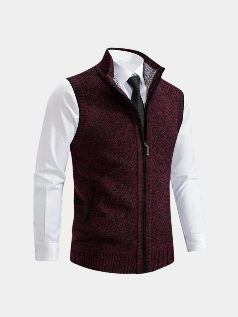 Men’s Knit Sweater – Elegant Full Zip Casual Everyday Knitwear