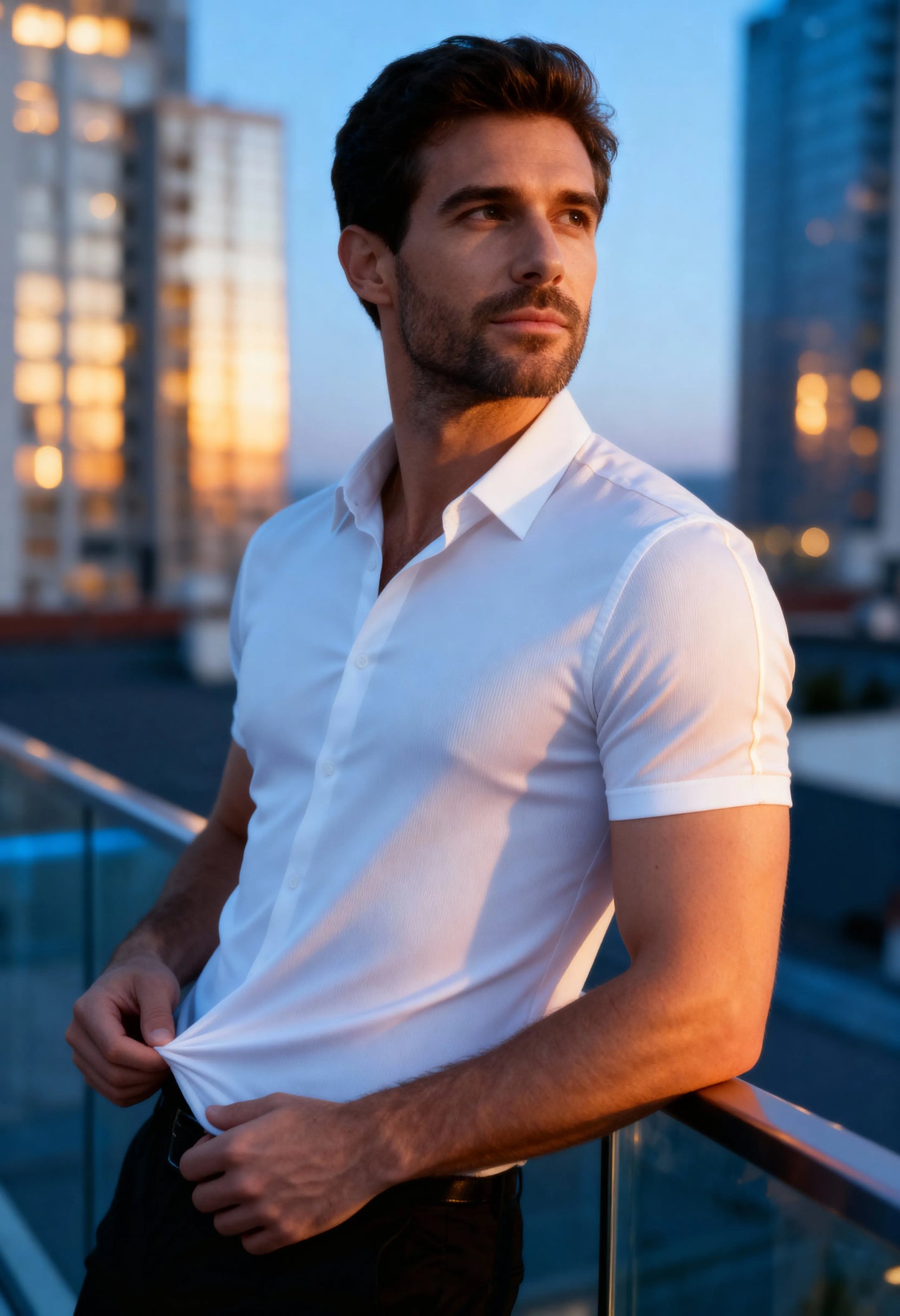 Executive-Stretch-Kurzarmhemd